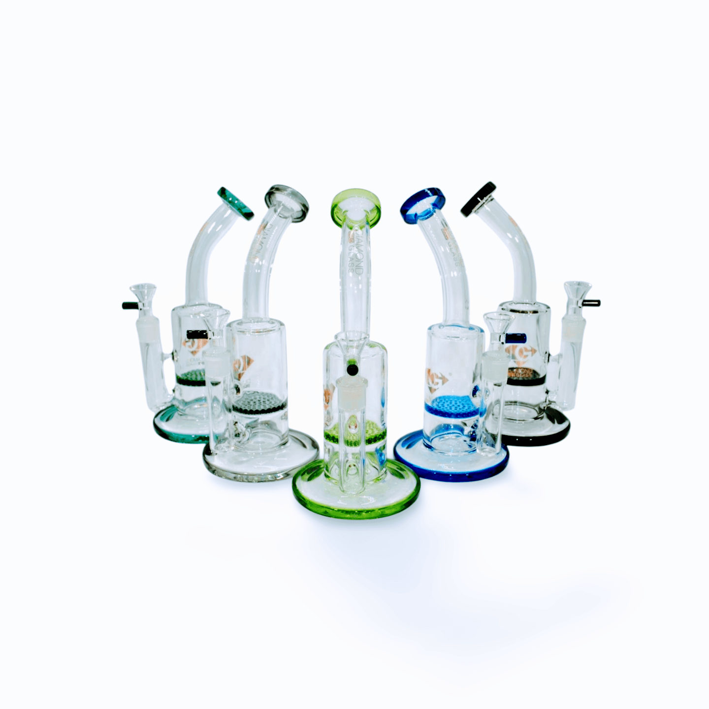 PJ005 Honeycomb Perc Rig (2-pack) (5 Colours)
