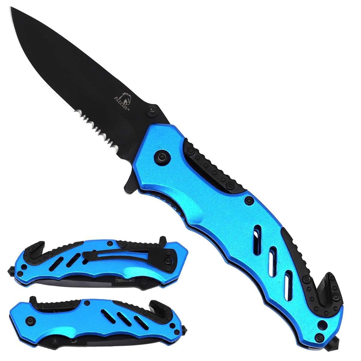4.75" Black Blade/ Bicolor Aluminum Color Handle Pocket Knife