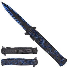 8" Pocket Knife Green Dragon Handle               3 1/2" Blade Folding knife. W/black wood design on handle