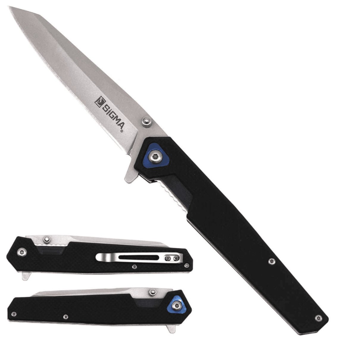 Falcon 8" Overall 4"  Blade Black ABS Handle