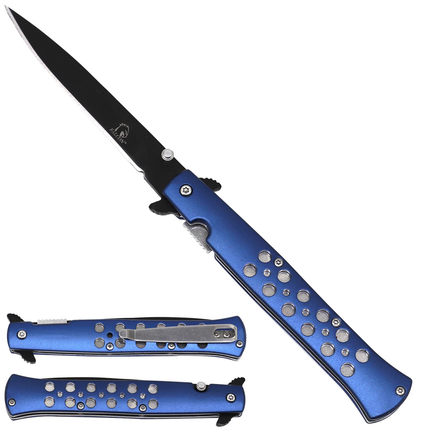Falcon Blue Stiletto Pocket Knife