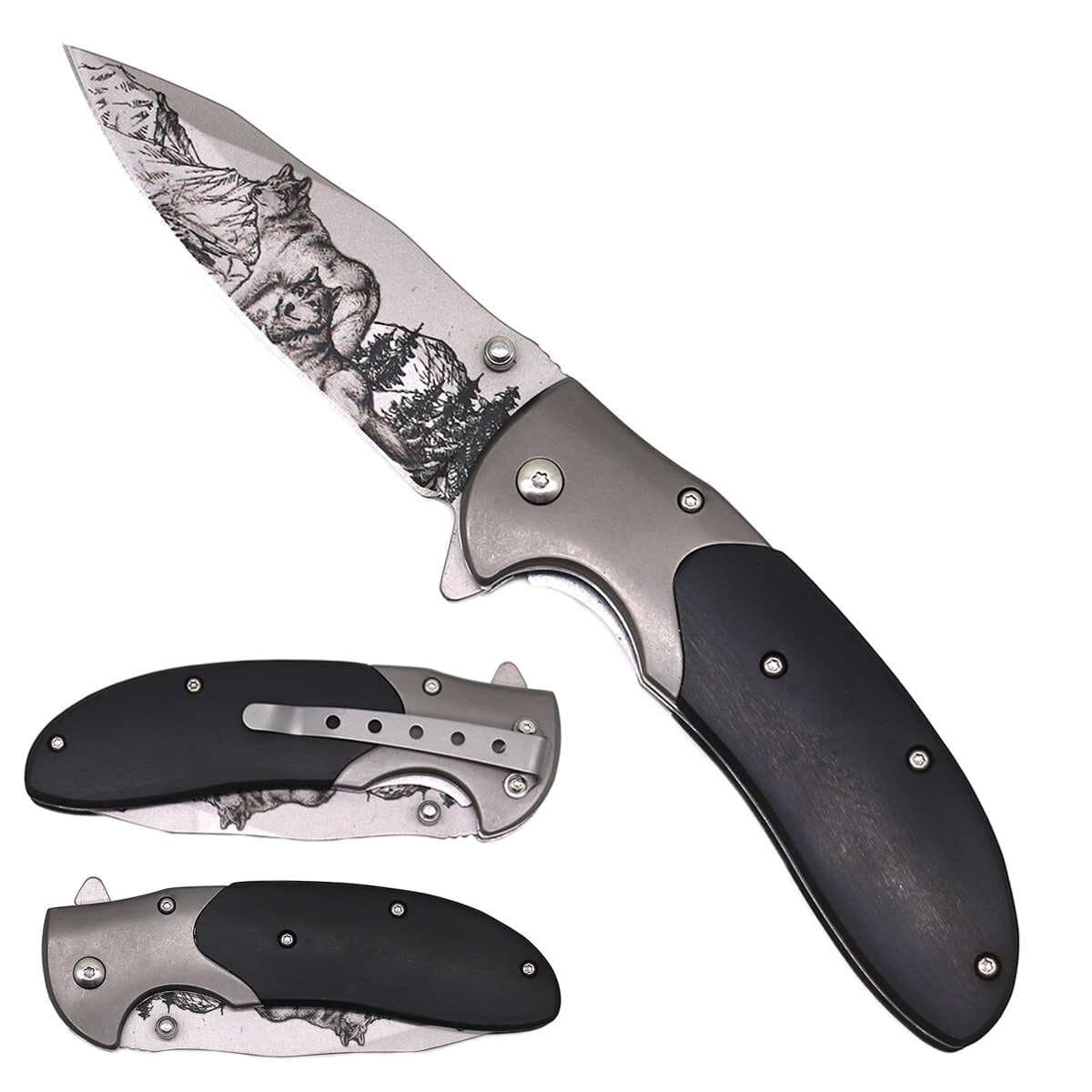 4.75" Wolf Blade / Stainless Steel+Wooden Handle
