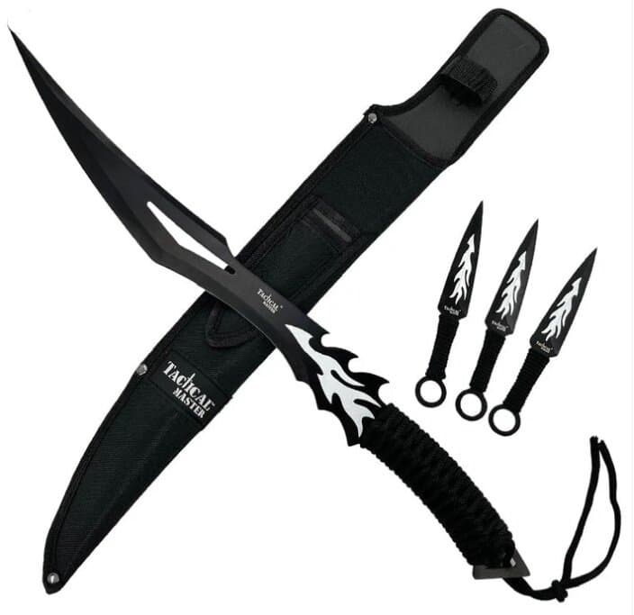 SK1714 / 20" Overall with 3 Throwing Knives come with Sheath