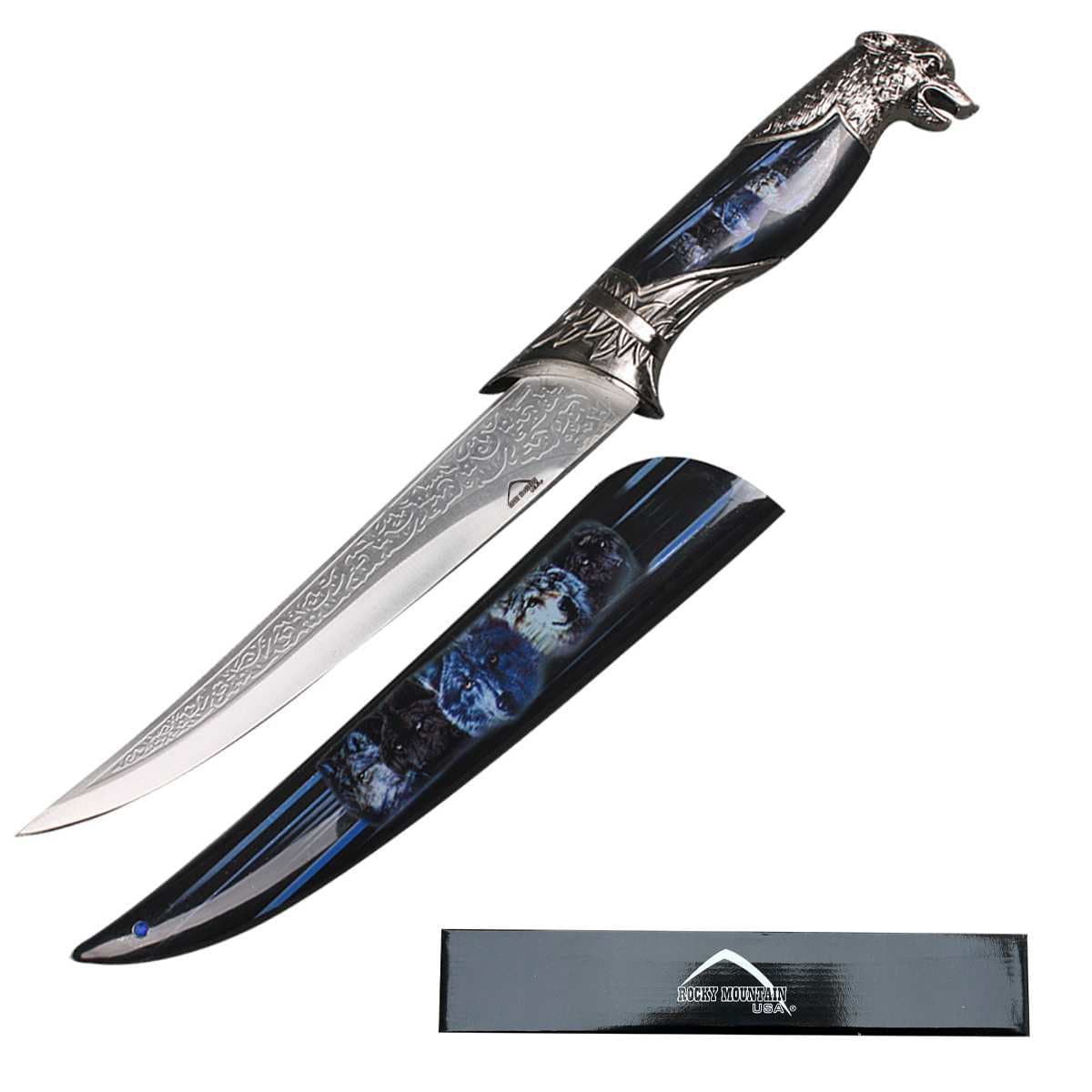 Rocky Mountain Fantasy Dagger Wolf Handle & Cover